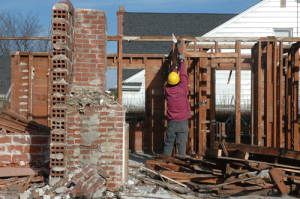 Deconstruction of framing (Photo courtesy City of Portland).